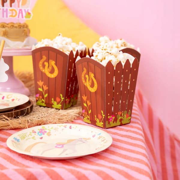 Popcornlådor hästar födelsedag 6 st