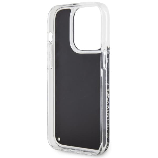 Guess GUHCP14LLCSGSGK iPhone 14 Pro 6.1 sort/sort hårdt cover Liquid Glitter Marble
