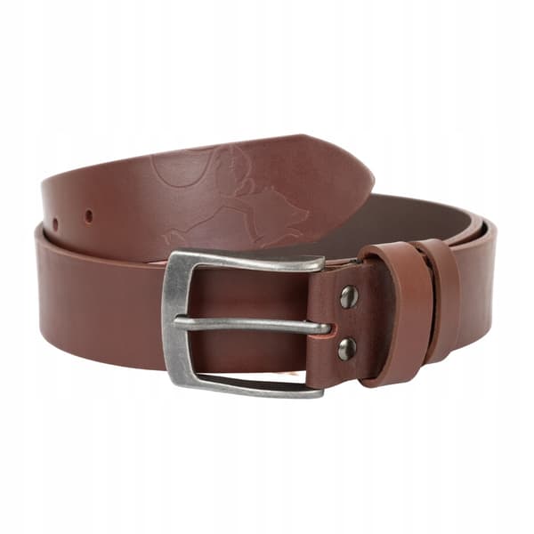 Vild Jeans bred läder herrbälte 110 cm cognac gåva