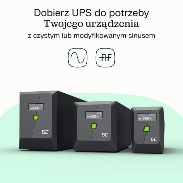 Green Cell UPS PowerProof 480W/750VA sort nødstrømsforsyning