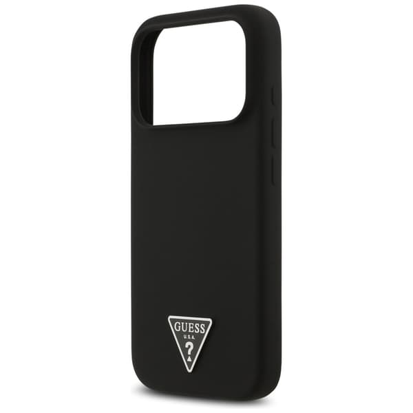 Guess Silikone Trekantet Logo MagSafe - iPhone 17 Pro Etui (Sort)