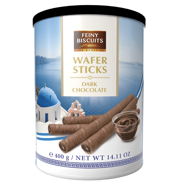 Fina kexrullar med mörk choklad 400 g