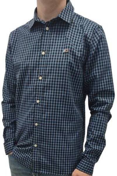 Tommy Hilfiger Jeans Sort Ternet Skjorte, Størrelse S