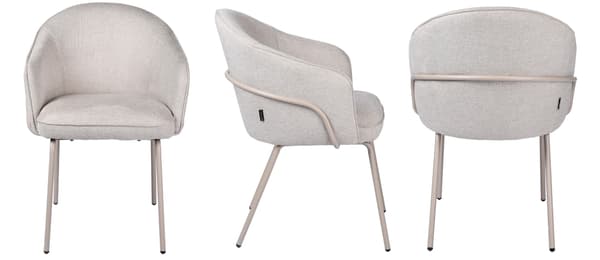 MIREA polstret lænestol, beige stof
