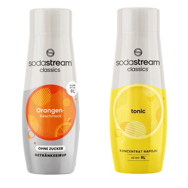 2 tiivisteen setti: Sodastream Appelsiinisiirappi, Orange Zero + Tonic