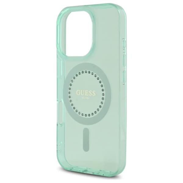 Guess IML Strass MagSafe - iPhone 16 Pro Max-skal (grönt)