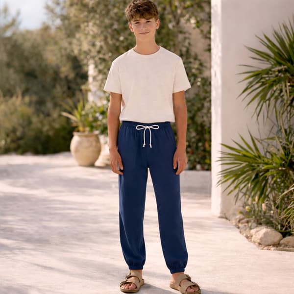 Børne muslinshorts 152 sommerbukser til børn til sommer marineblå