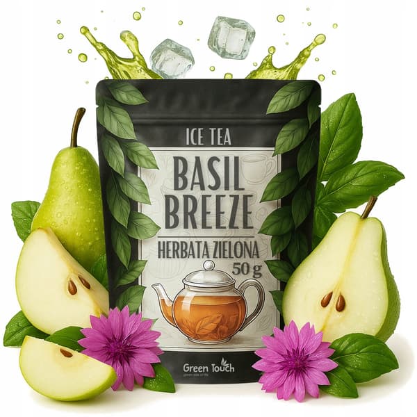 Vihreä tee ICE TEA BASIL BREEZE 50 g Jäätee päärynä basilikalla