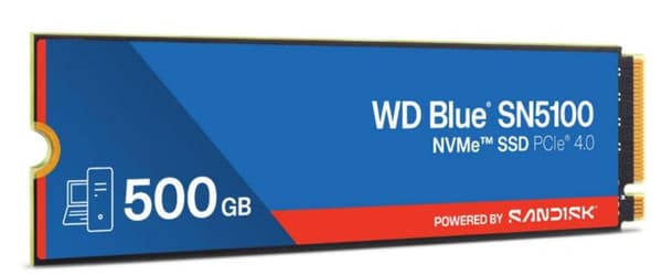 SANDISK WD Blue SN5100 SSD 500GB Blå-Rød