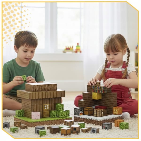 MAGNETISK BLOCK kuber set för barn 200 bitar