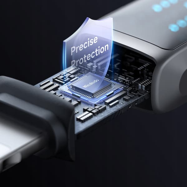MCDODO Oplader USB Lightning Kabel Hurtig Opladning til iPhone 1M LED