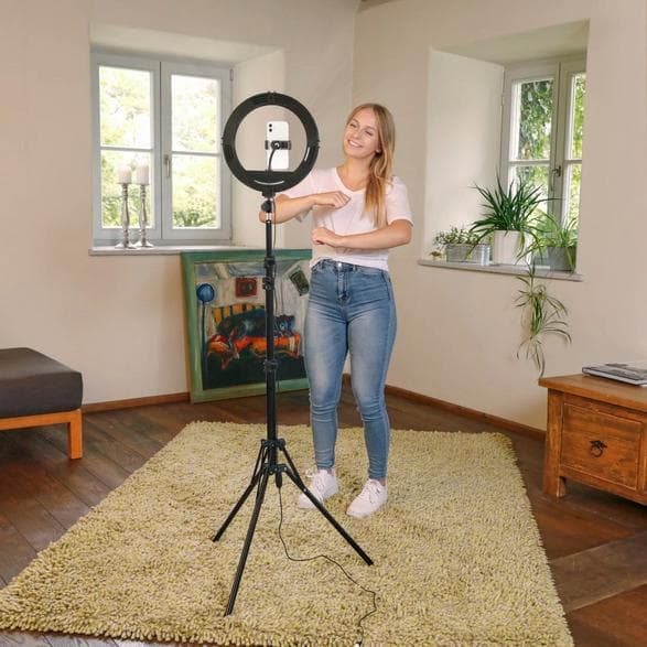 Hama SpotLight Steady 120 III Ringlampe – Sort og Hvid