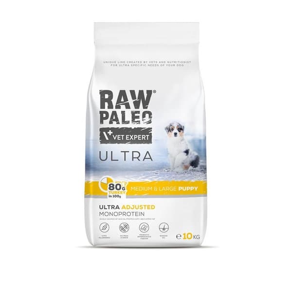 VetExpert Raw Paleo Ultra kalkon torrfoder för valpar 10 kg
