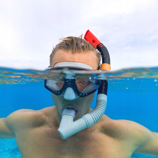 Dykset Snorkelmask Snorkel Simbrillor + Fenor