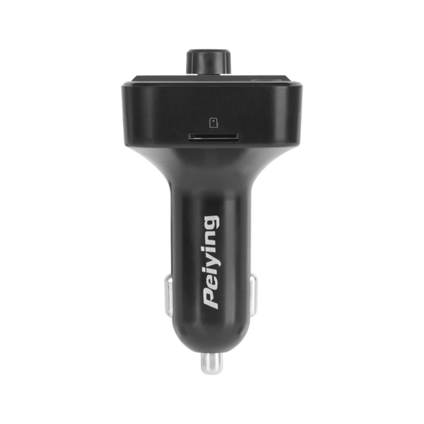 Peiying FM-sändare Bluetooth 5.3 2xUSB SD-kortläsare QC-snabbladdare