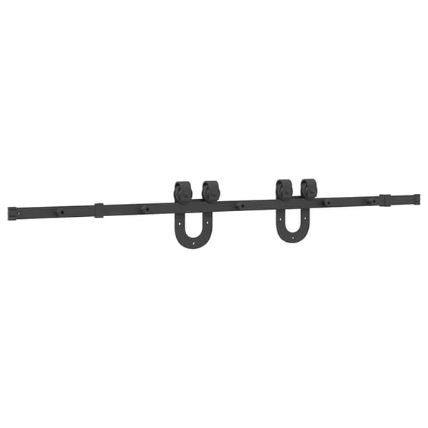 vidaXL Skjutdörrsinstallationssystem 183 cm stål svart
