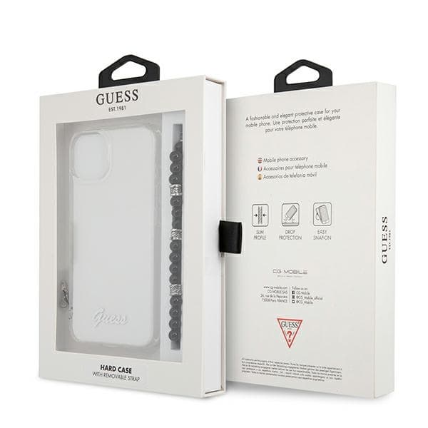 Guess GUHCP13SKPSBK iPhone 13 mini 5.4 Transparent hårdt cover Sort perlemor