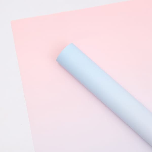 Blomfolie - "Gradient" Blå + Rosa - Ark 50x58 cm - 20 st