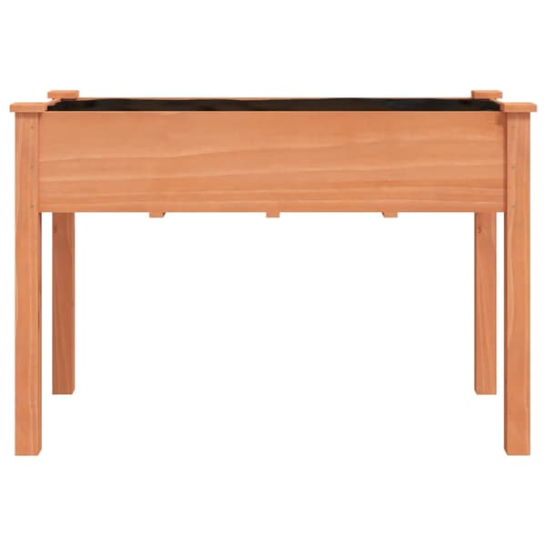 vidaXL Växtställ med foder brun 118x59x76 cm granträ