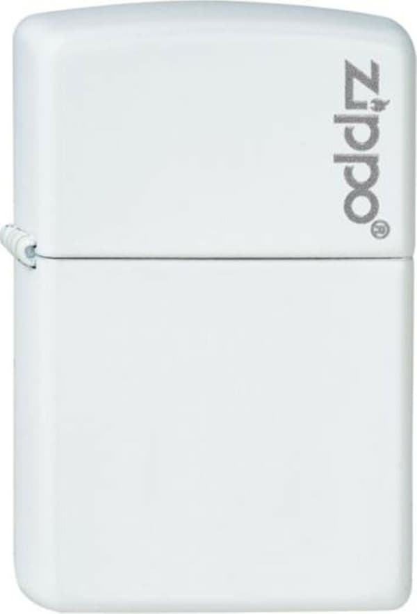 Zippo vit matt logo tändare 60001270