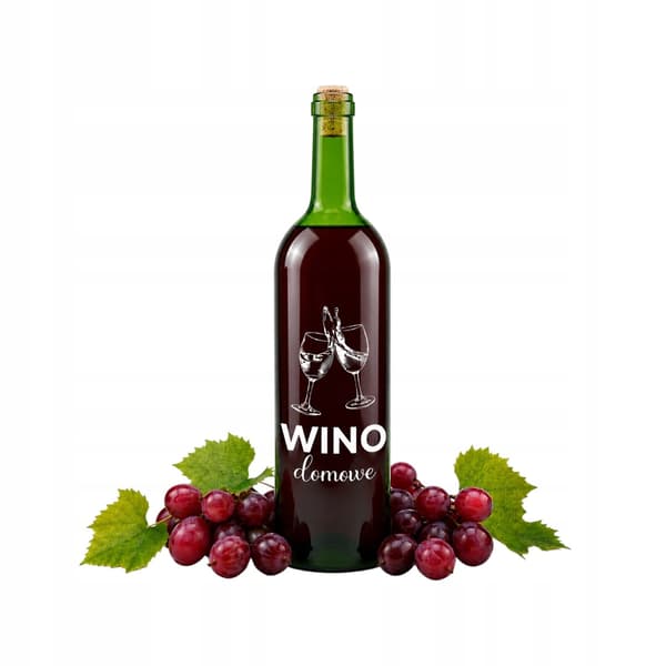 Vinflaska med tryck 0,75l hemvinsglasflaskor gröna 750ml