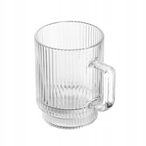 Lige glaskrus til lattekaffe, rillet, 300 ml, 1 stk. Selena