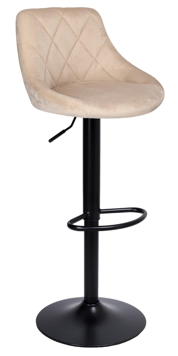 Cydro sort beige fløjlsbarstol