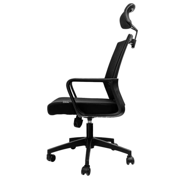 Furvelo Basic PLUS drejelstol – sort kontortstol med rotationsfunktion