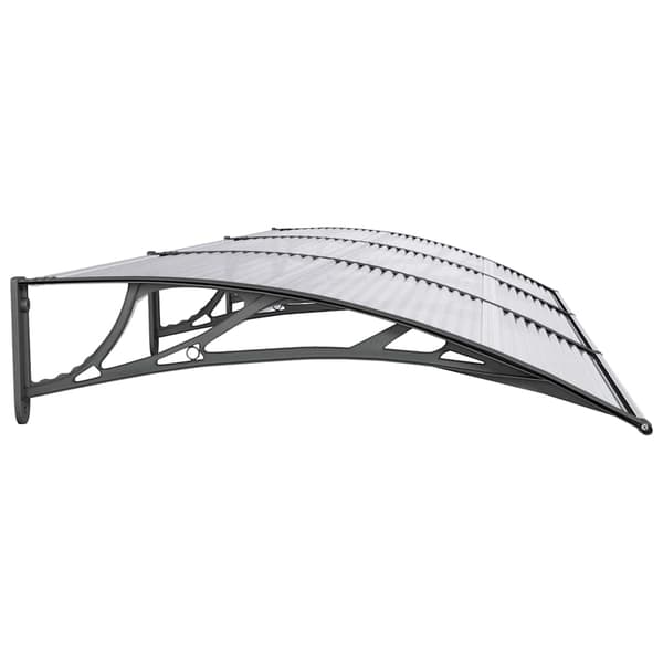 vidaXL dørmarkise sort 300x100 cm polycarbonat