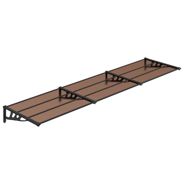 vidaXL dørmarkise sort 358,5x90 cm polycarbonat