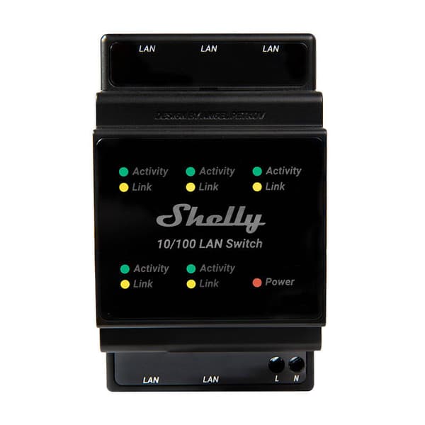Shelly LAN-switch 5-portars RJ45 Ethernet-switch