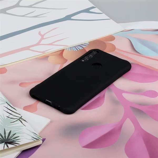 ETUI TIL HUAWEI P SMART 2019 SORT SILIKONE POT-LX3 POT-LX1