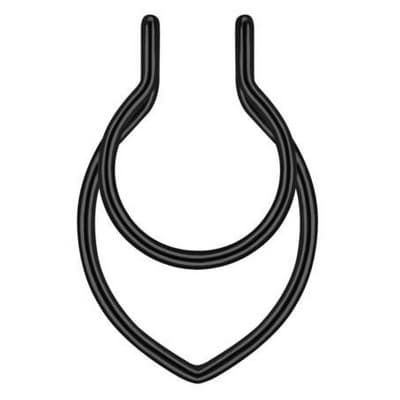 Falsk septum sort - FNS-003