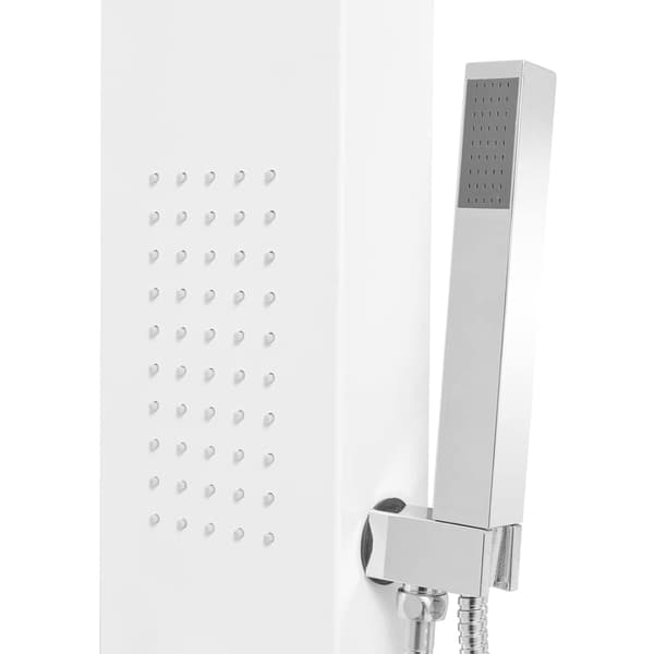 vidaXL Brusepanel Mat Hvid Aluminium