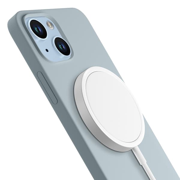 Apple iPhone 14 Plus - 3mk Hardy Silikon MagCase Sierra Blå
