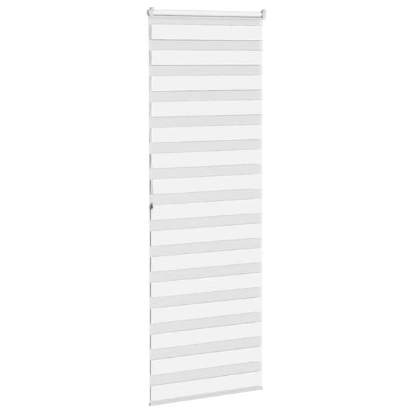 vidaXL Zebrarullgardin, vit, tygbredd 70,9 cm, polyester