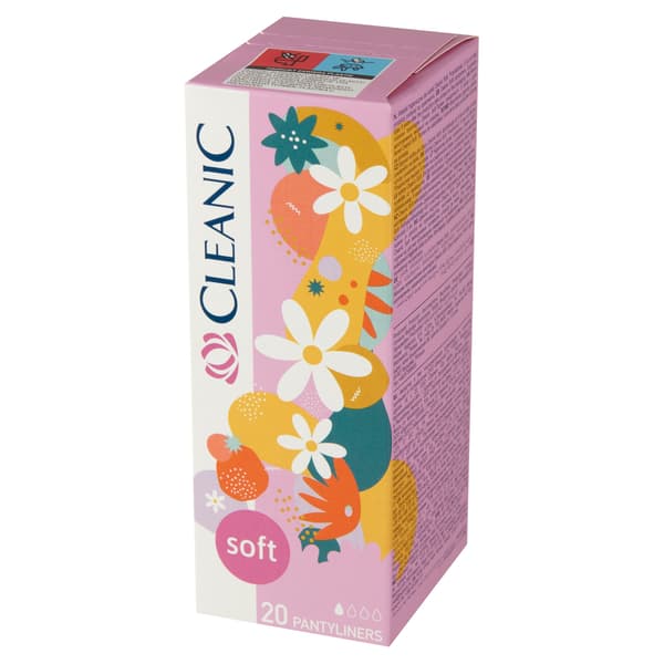 CLEANIC Soft trusseindlæg, bløde og effektive, 20 stk.
