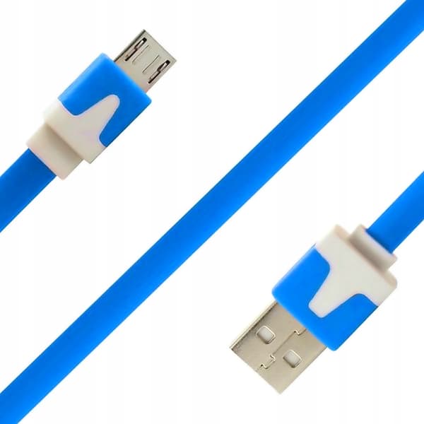 Litteä Micro USB-kaapeli Samsung Huawei Xiaomille Kestävä 1m