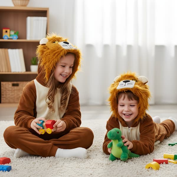 Kigurumi-pyjamas för barn lejon 95-105 cm
