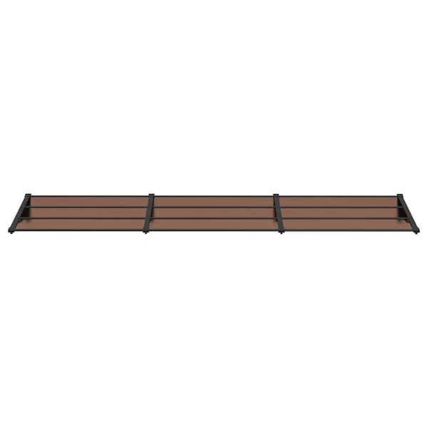 vidaXL dørmarkise sort 358,5x90 cm polycarbonat