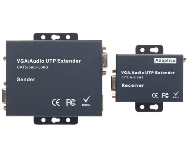 VGA-forlænger VGA+AU/UTP