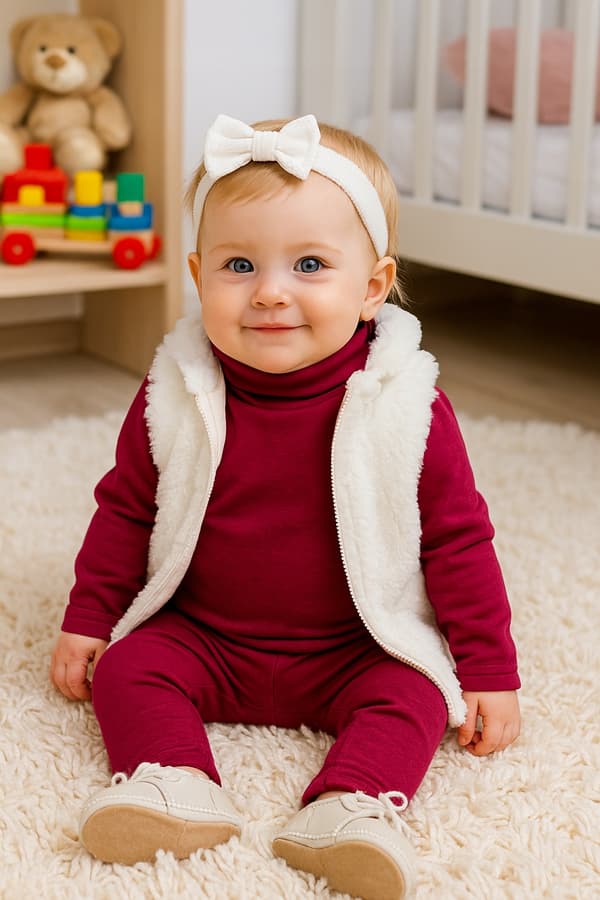 Baby punainen polotakki 74 korkea kaulus