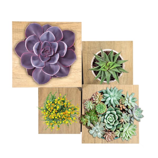 Fritstående blomsterstativ til blomster og planter, 4 niveauer, metal, rustik, 76 cm