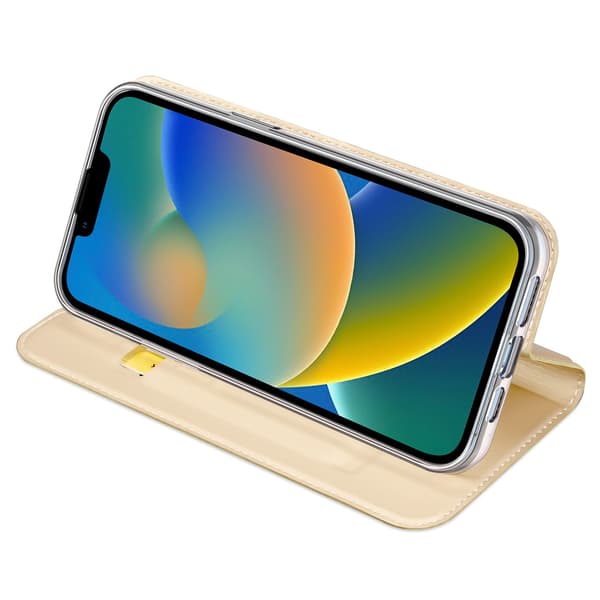 Dux Ducis Skin Pro Hölsterfodral med Flip iPhone 14 Plus Guld
