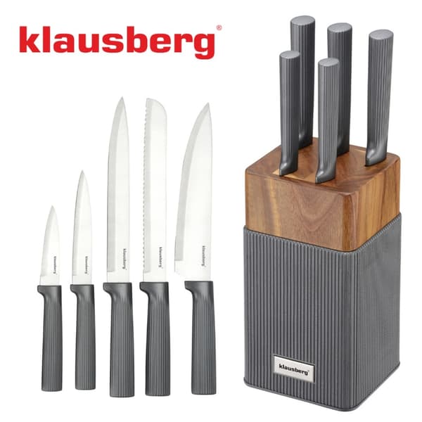 KNIVSET I AKACIABLOCK KLAUSBERG KB-7982