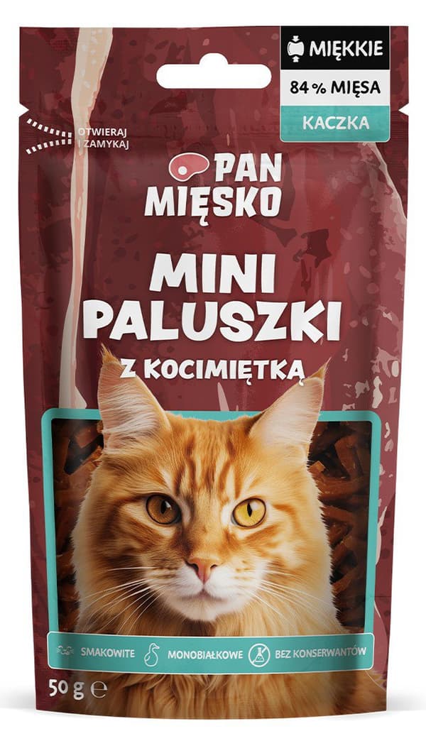 Mr. Meat | Kattegodbidder - Bløde mini-sticks med katteurt 50 g