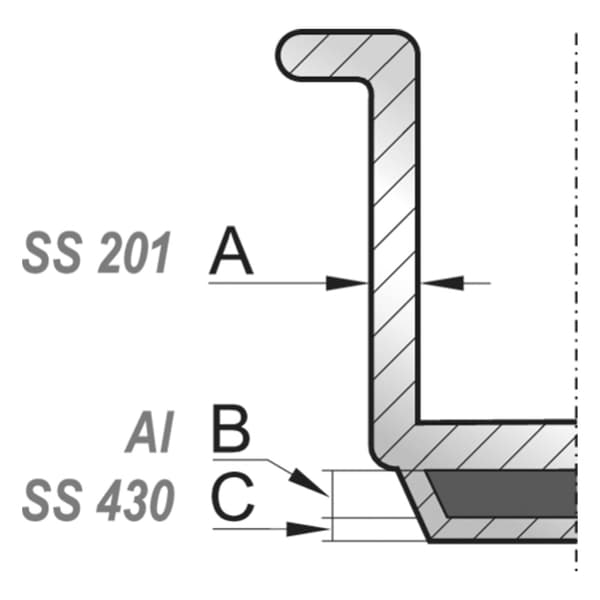 Låg gryta med lock 25x18 9L