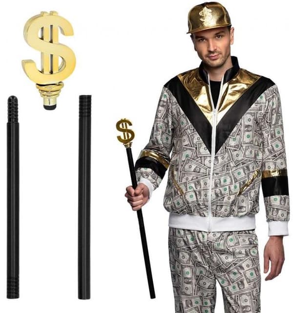 Laska Pimp Stick Dolar Raper Lata 80 Disco 76cm