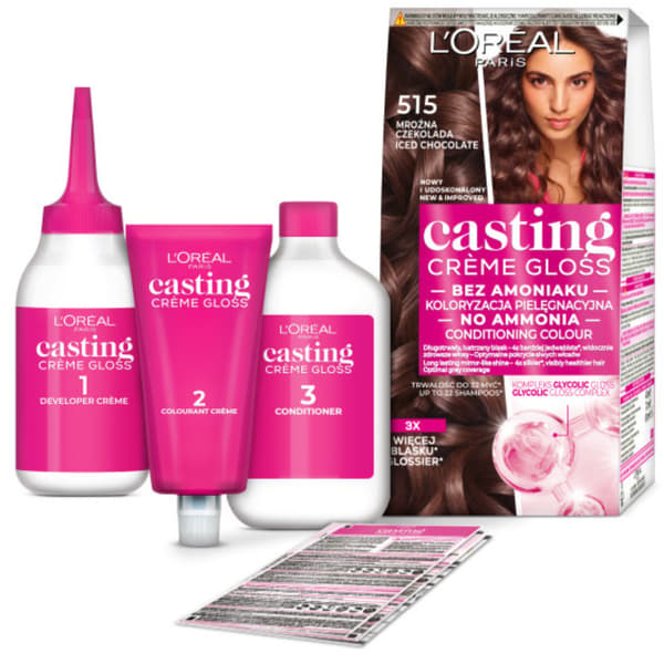 L'oreal Casting Creme Gloss hårfarve 515 frostig chokolade