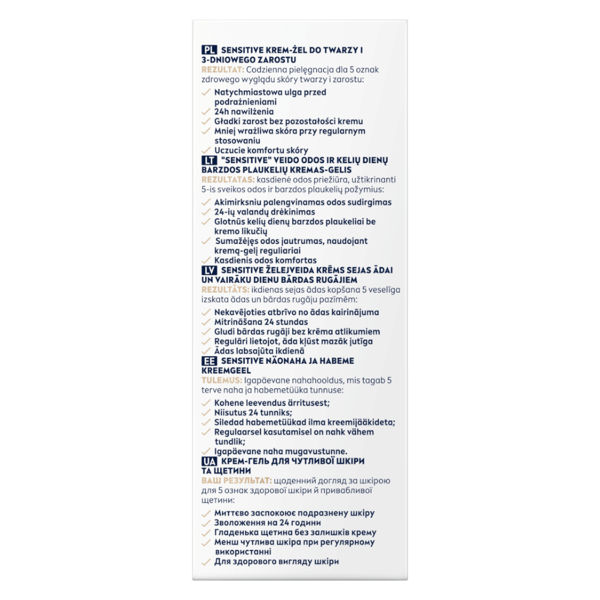 NIVEA MEN Sensitive kasvojen ja 3 päivän parran voidepuhdistaja 50 ml